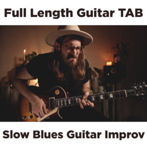 TAB | Slow Blues Guitar Improv | Gibson Les Paul Over C Minor Backing