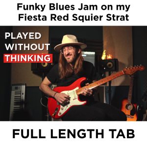 TAB | Funky Blues Jam on my Fiesta Red Squier Strat 🎸