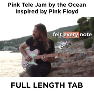 TAB | Pink Tele Jam by the Ocean | Inspired by Pink Floyd